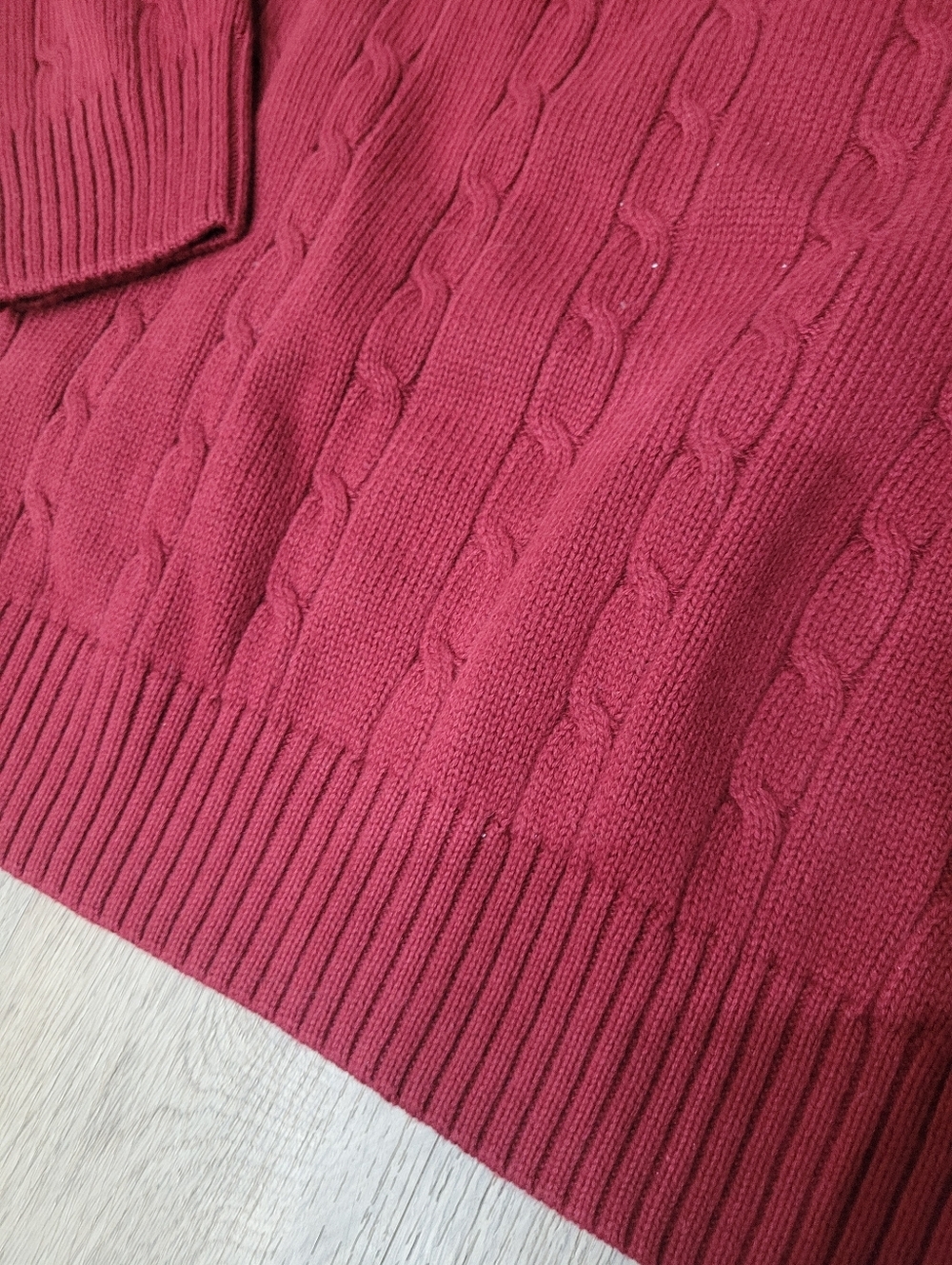 Vintage Tommy Hilfiger Burgundy Red Sweater Top Size: M - Picture 5 of 8